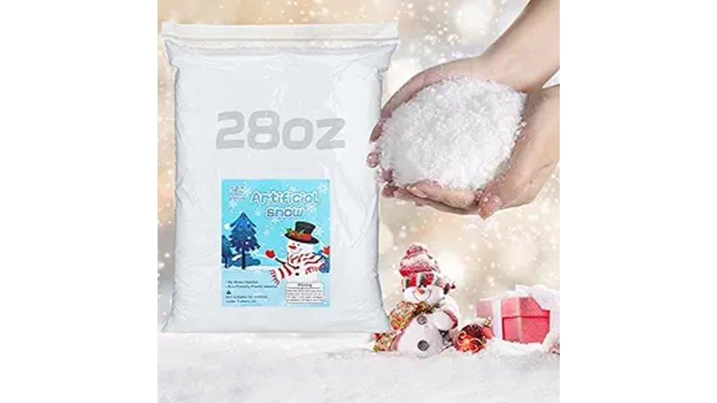 large fake snow pack