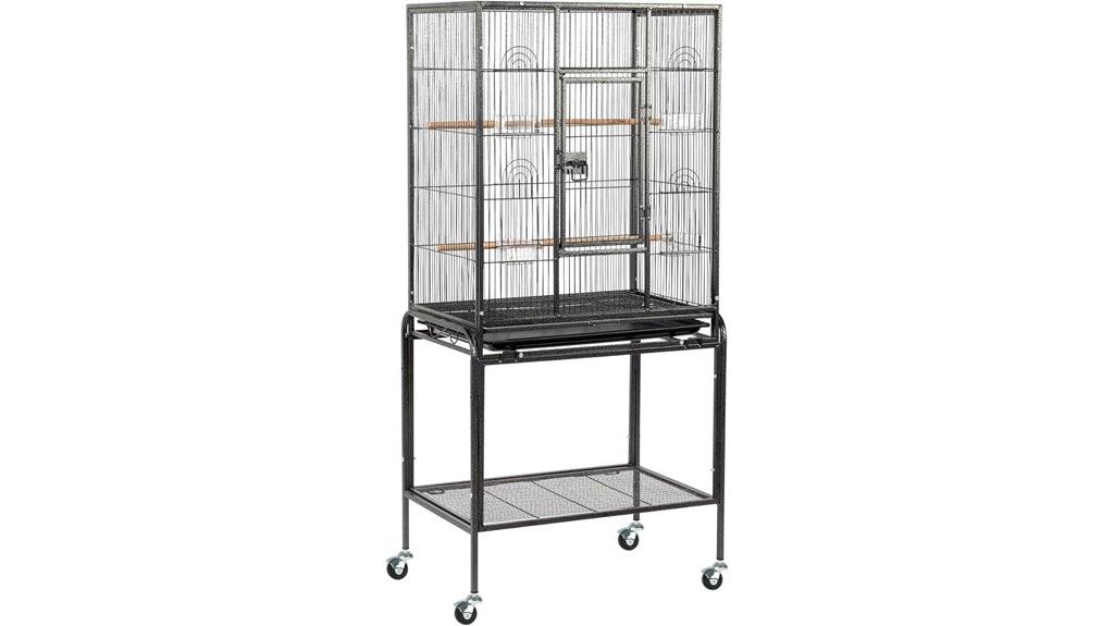 large wheelable bird cage
