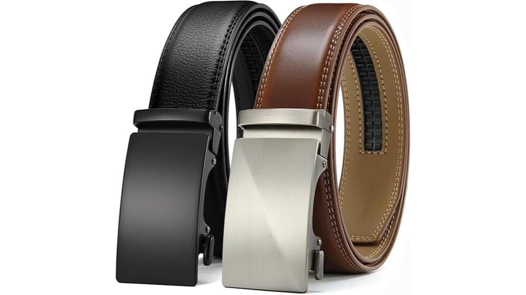 leather men s ratchet belt pack