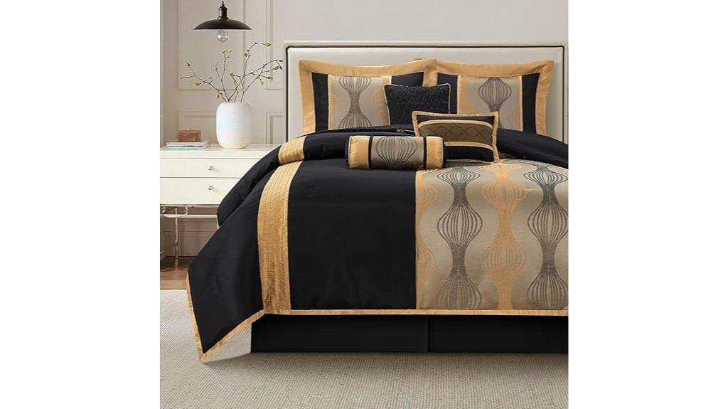 luxury black gold bedding