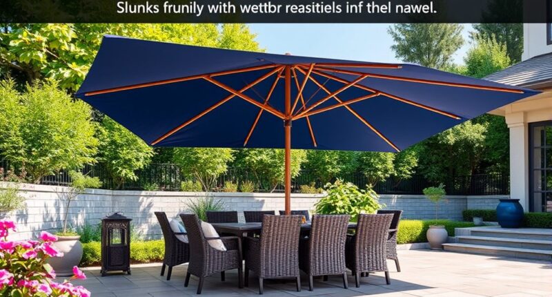luxury durable patio umbrellas