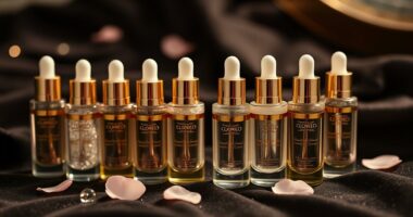 luxury face serums selection