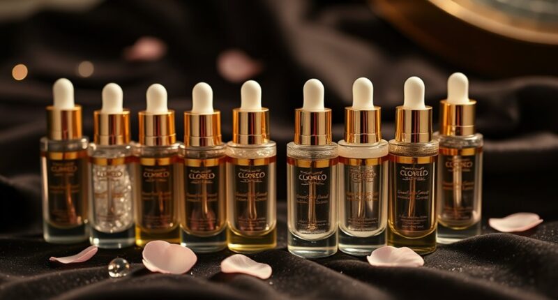 luxury face serums selection