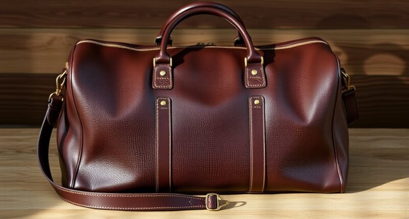 luxury leather travel bags