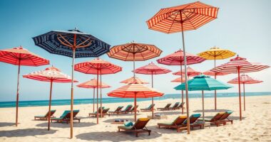 luxury sunshade beach umbrellas