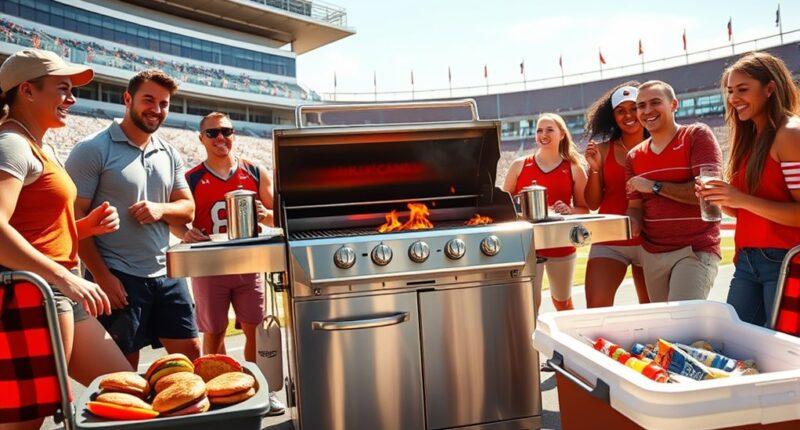 luxury tailgating grill selection