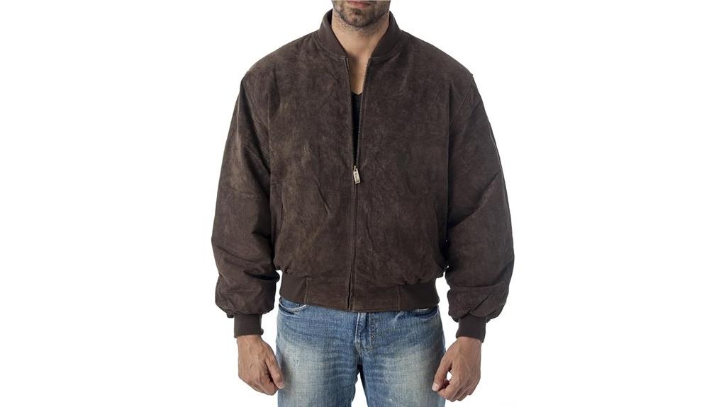 men s suede baseball jacket