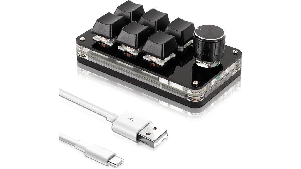 mini gaming keyboard with knob