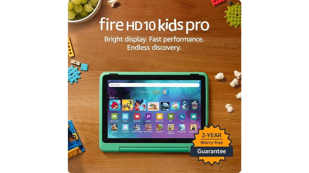 mint colored 32gb kids tablet