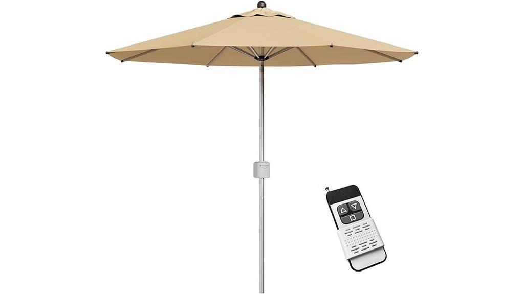 motorized patio umbrella with remote