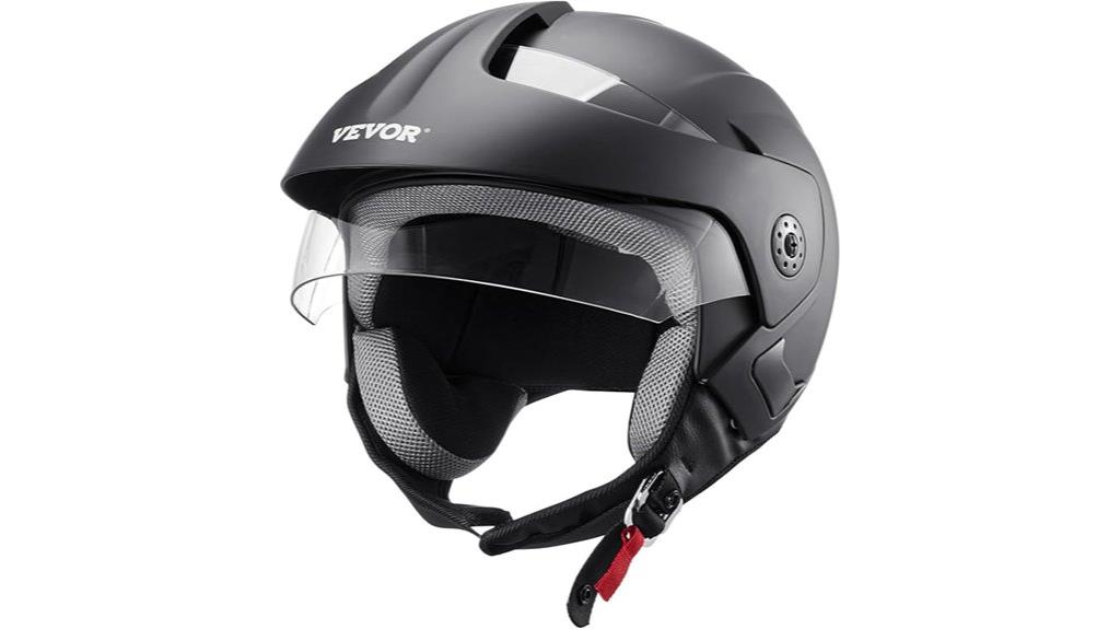 open face motorcycle helmet