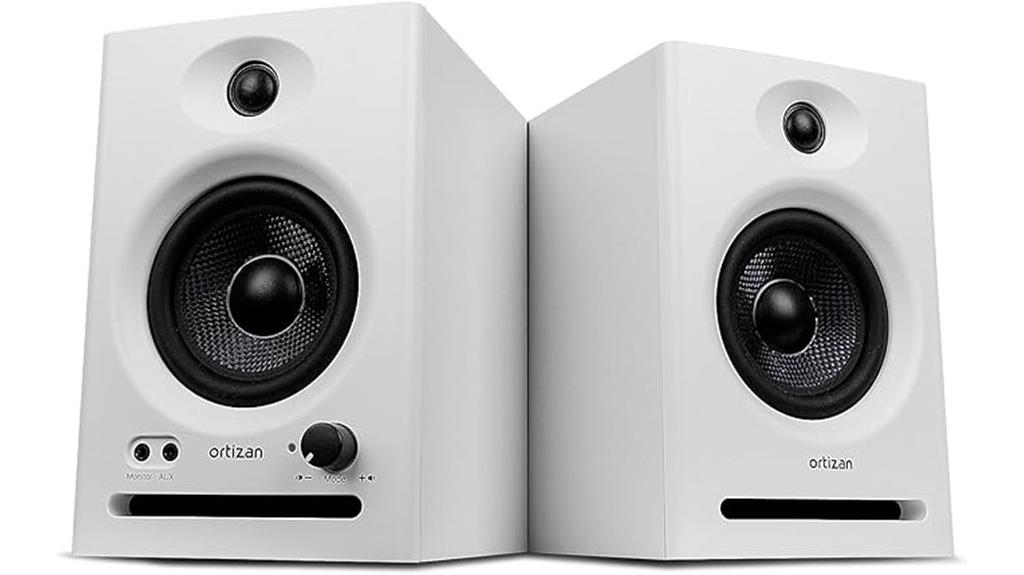 ortizan white stereo monitors