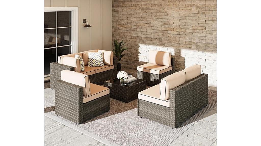 outdoor patio sectional set