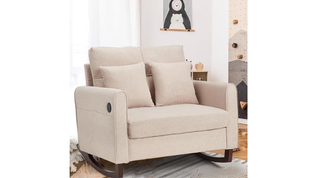 oversized upholstered rocking chair
