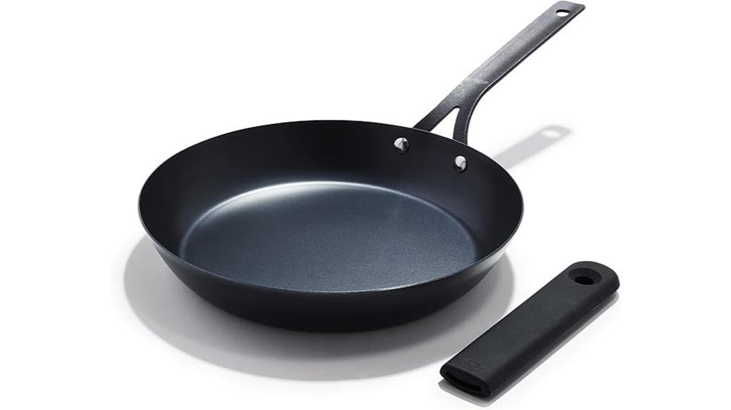 oxide obsidian carbon steel pan