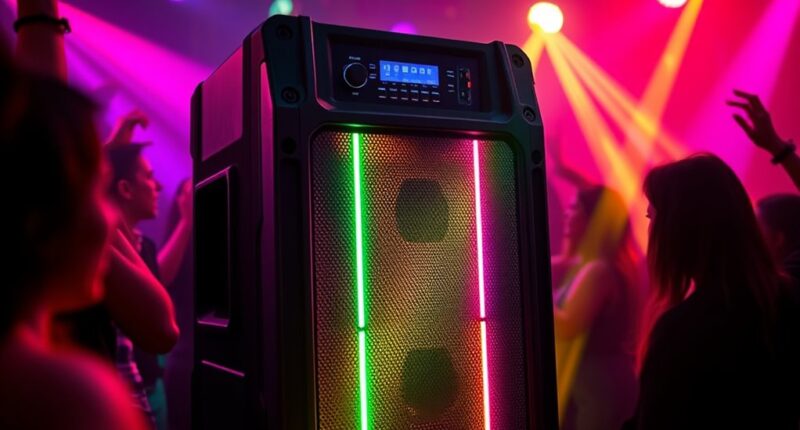 party speaker with karaoke