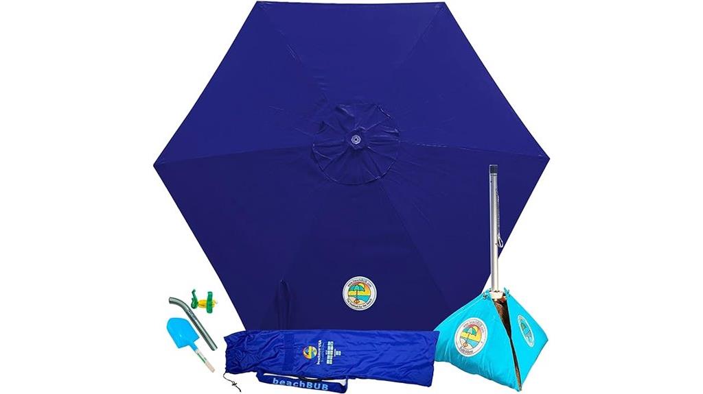 portable beach umbrella system
