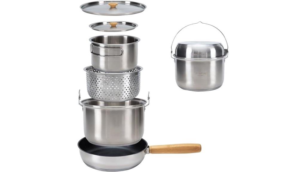 portable camping cookware set