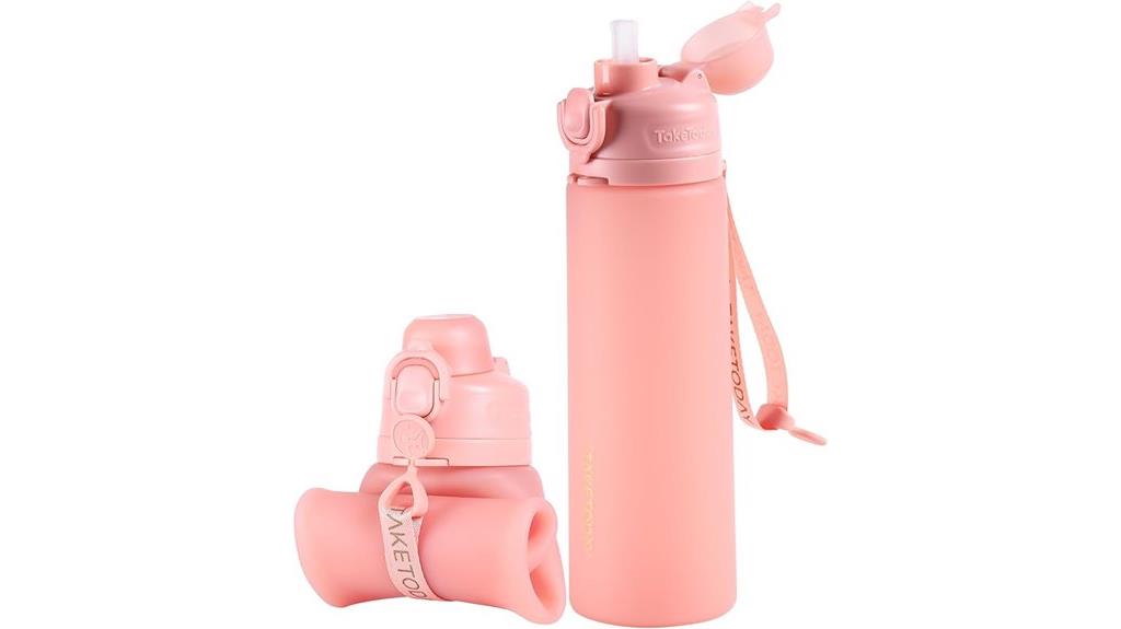 portable silicone water bottle