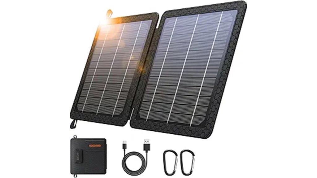 portable solar charger with dual usb