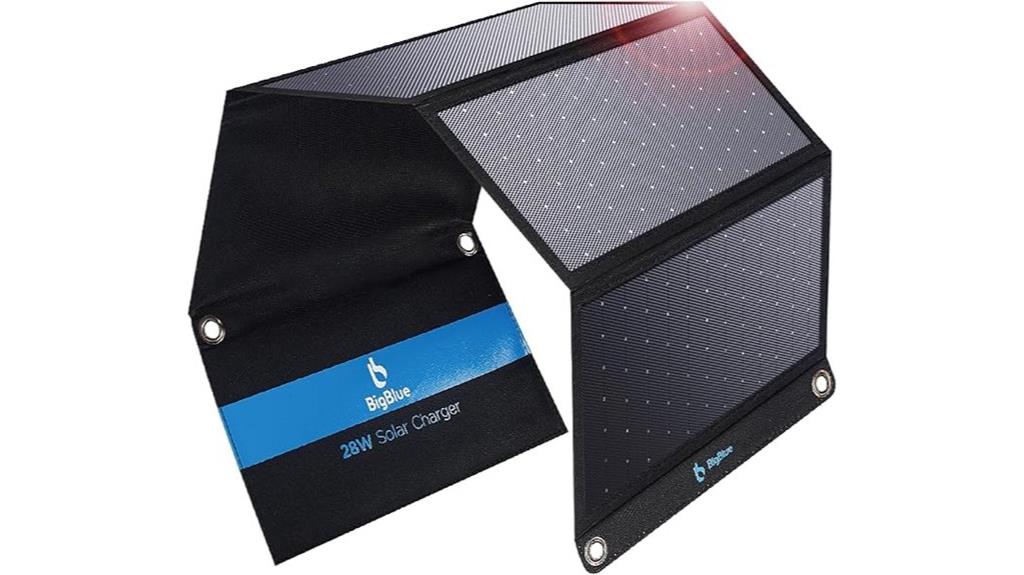 portable solar charger with three usb ports