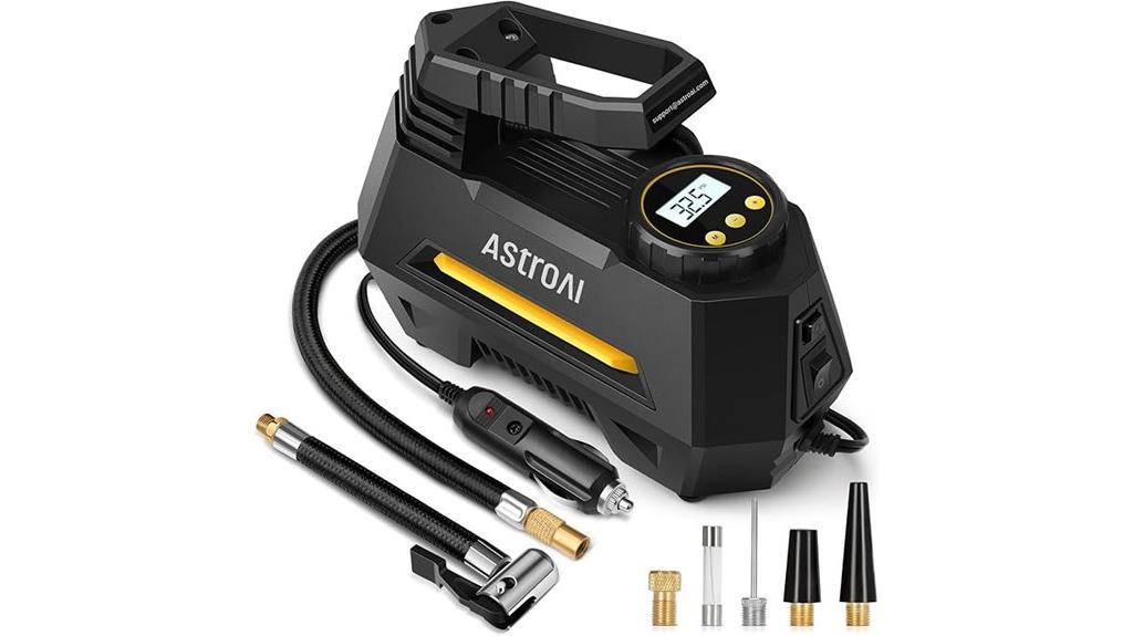 portable tire inflator with gauge