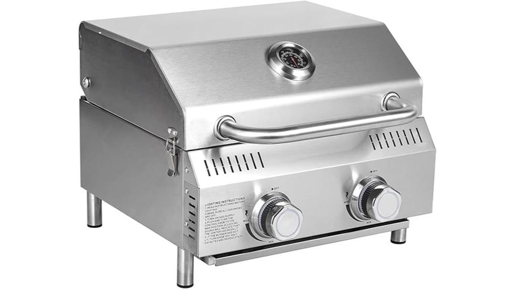 portable two burner propane grill