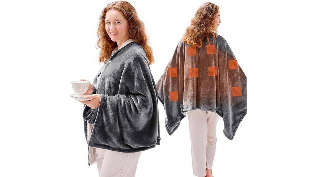 portable wearable heated blanket