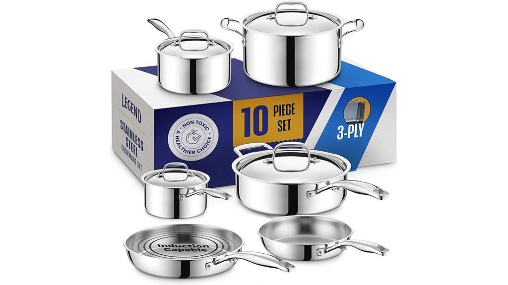 premium 10 piece stainless steel