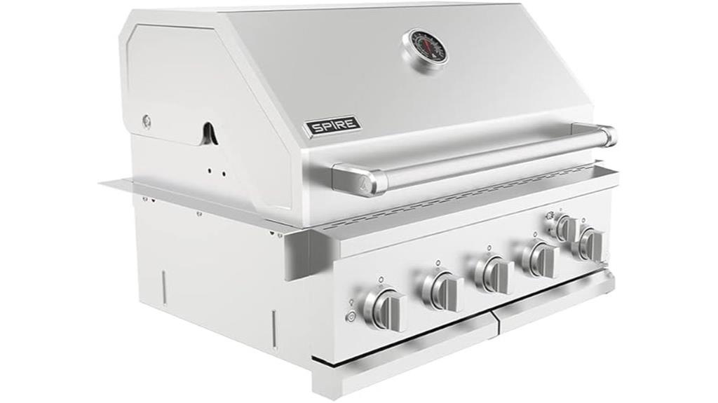 premium five burner built in grill
