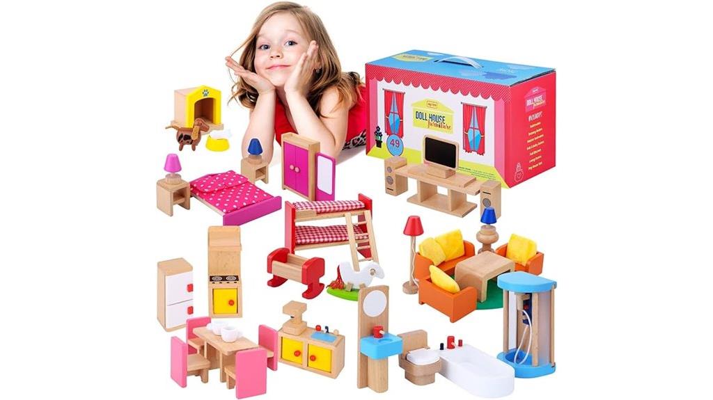 premium wooden dollhouse furniture