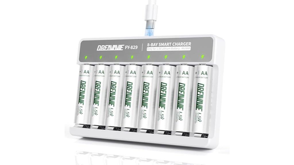 rechargeable aa lithium charger