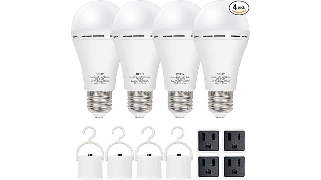 rechargeable bulbs and caps