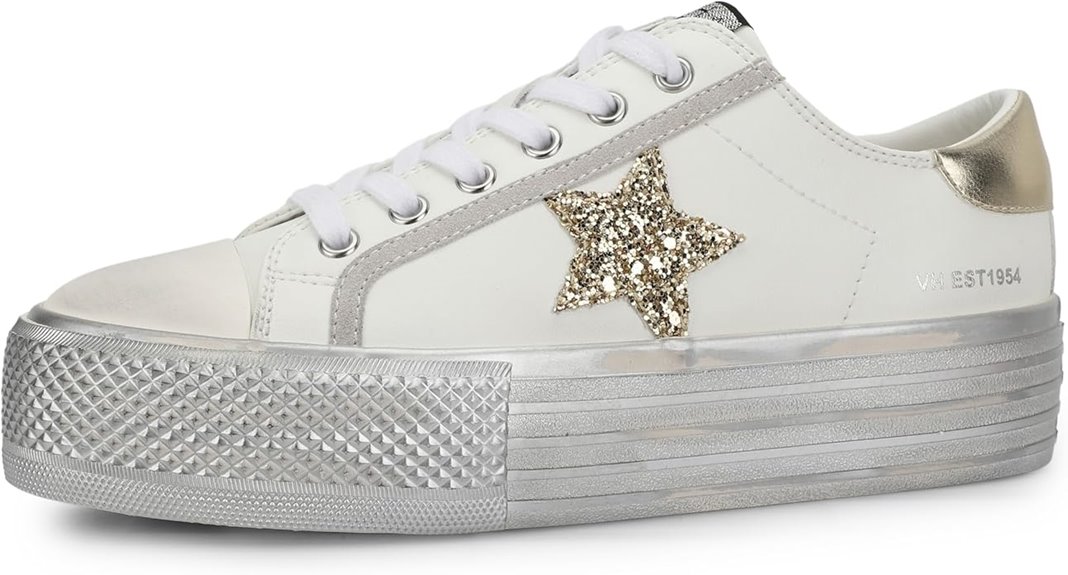 retro inspired platform sneakers