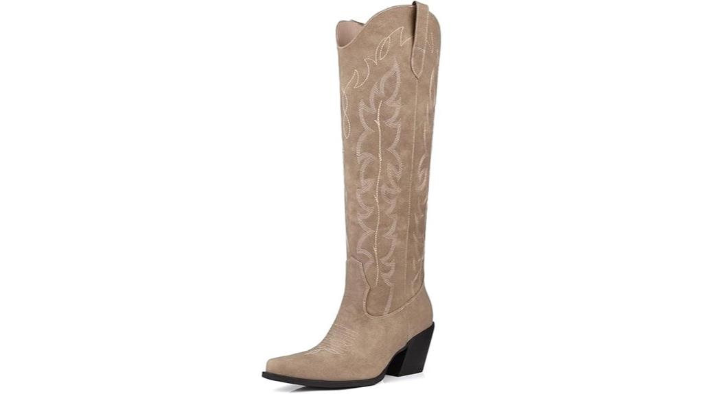 rhinestone wide calf boots