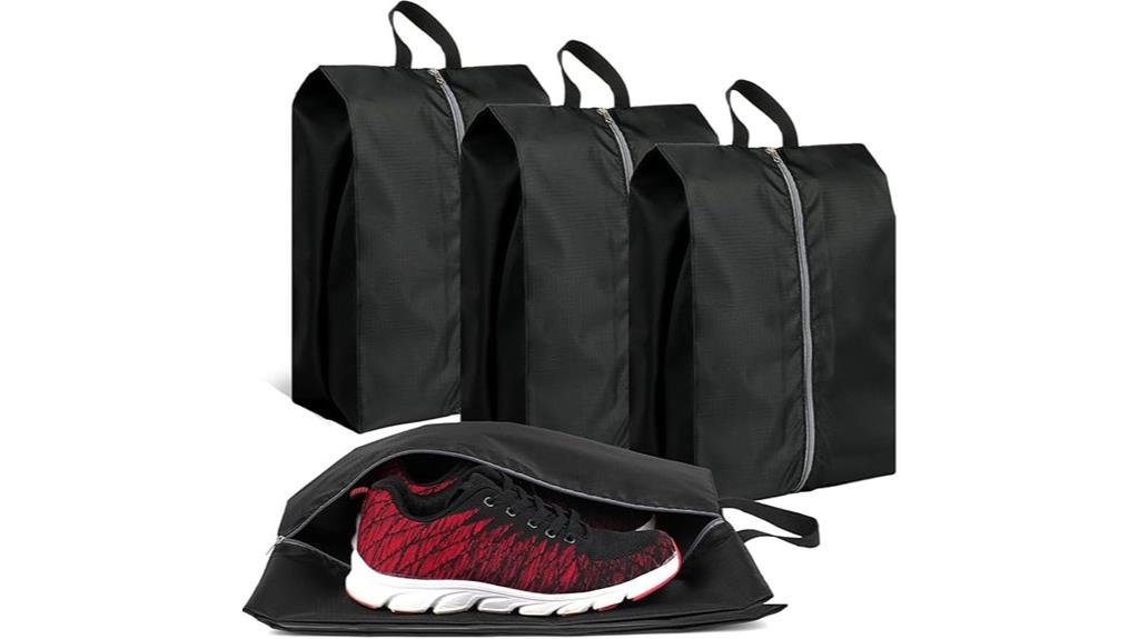 set of four travel shoe bags