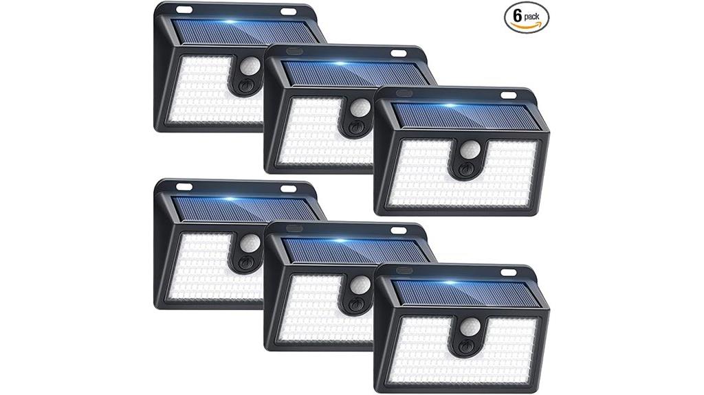 six pack solar outdoor lights