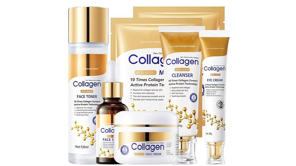 six piece collagen face set