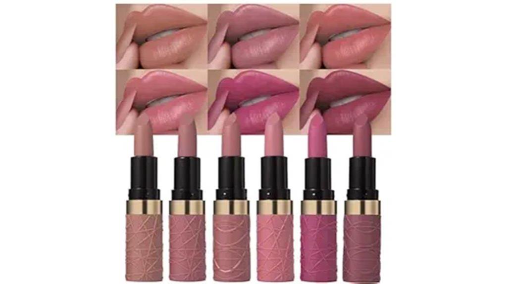six piece nude lipstick set