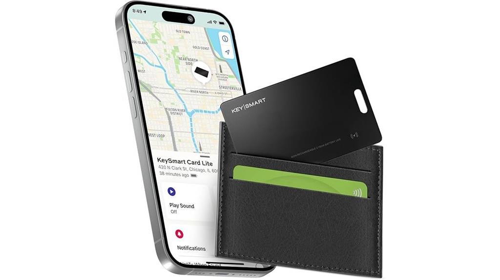 slim tracking enabled wallet card