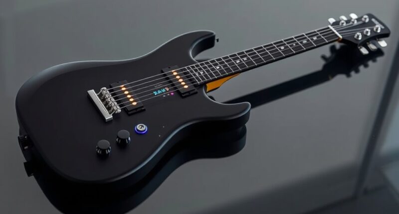 smart guitar with built in drum