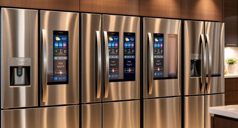 smart refrigerators with touchscreens