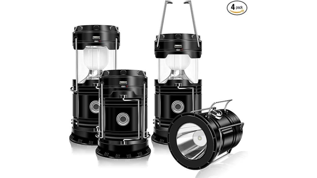 solar camping lanterns pack