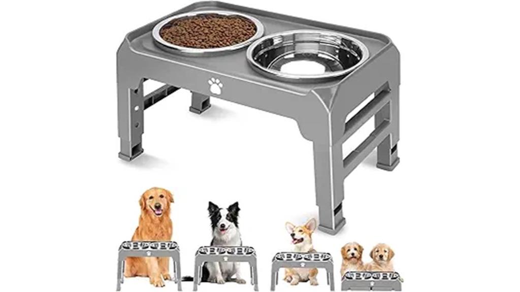 stainless steel elevated dog bowl