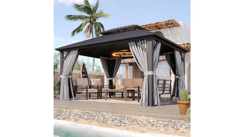 steel roof gazebo