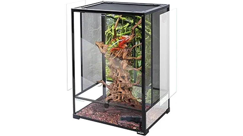 tall glass reptile enclosure