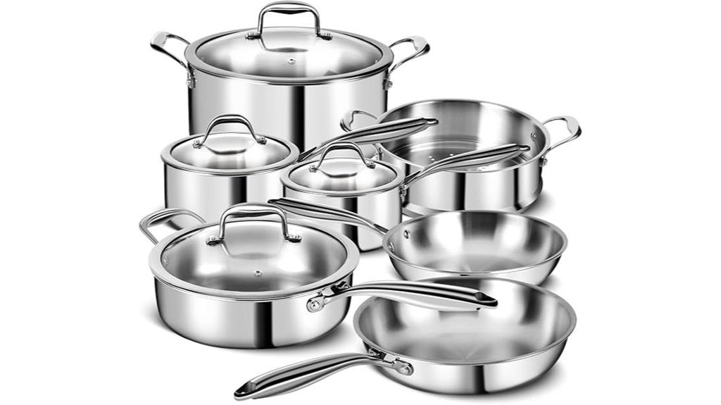 three layer stainless steel cookware