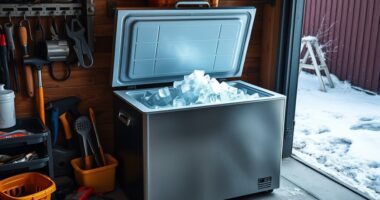 top garage chest freezers