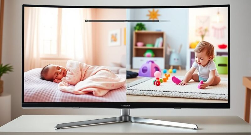 top split screen baby monitors
