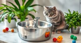 top steel cat water fountains